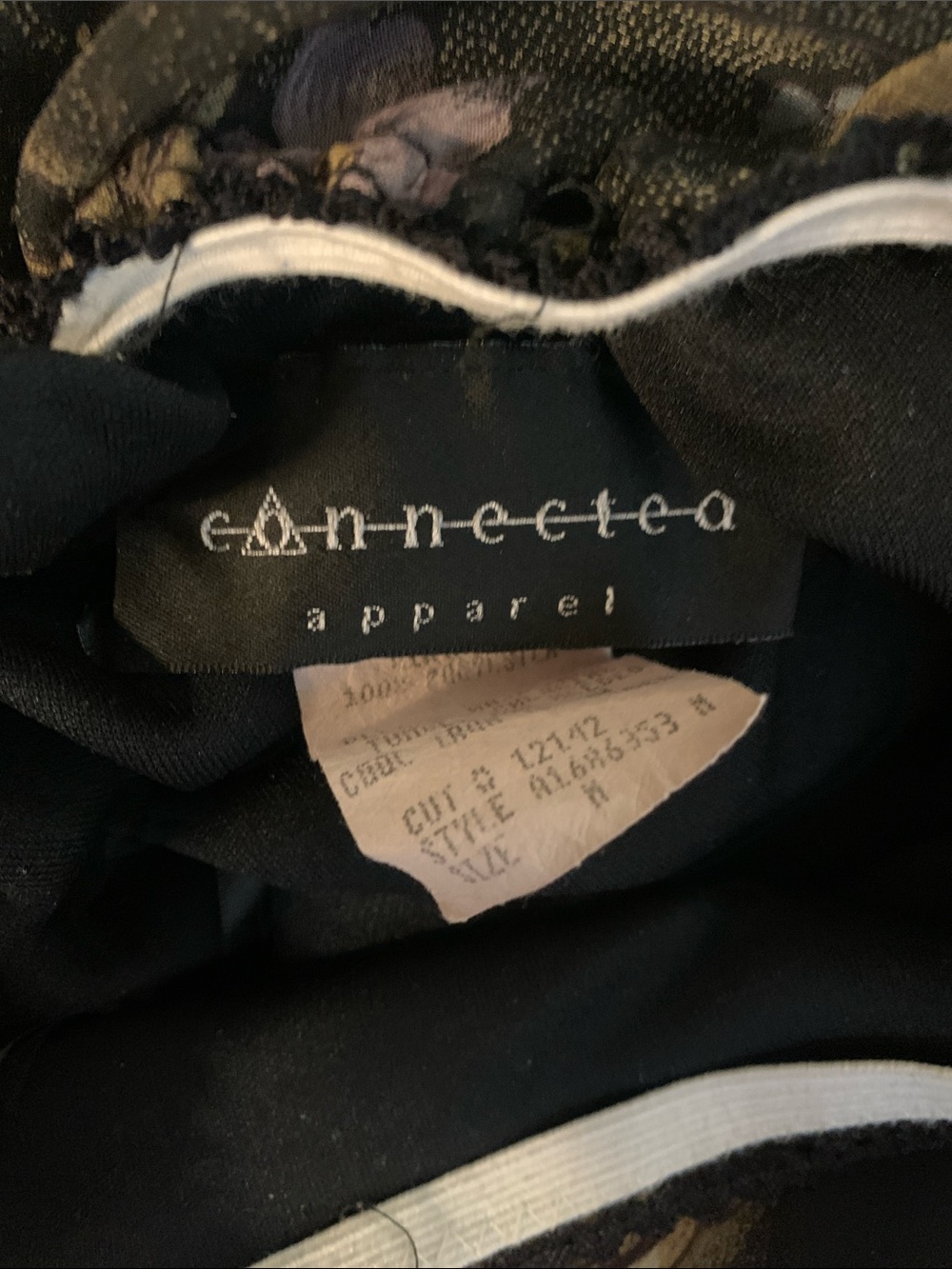 Connected Apparel Black Floral & Paisley Skirt Whimsigoth Y2K vintage Size M - Picture 3 of 11